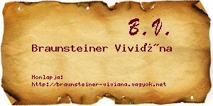 Braunsteiner Viviána névjegykártya